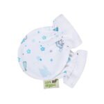 Baby Gloves Made Of 100 Organic Cotton With Soft Blue Print