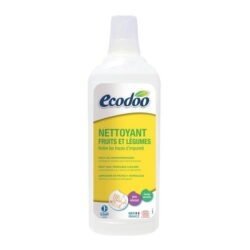 Измиващата течност на Ecodoo премахва следи от нечистотии и почиства от пестициди плодовете и зеленчуците от biobabycare.bg