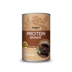 Супер вкусен био протеинов шейк с какао и ванилия е изцяло на растителна основа oт biobabycare.bg