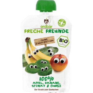 Freche Freunde Био плодова закуска е направена от 100% плодове от biobabycare.bg