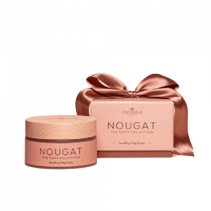 Искрящо масло за тяло NOUGAT е премиум грижа за кожата през зимата от biobabycare.bg