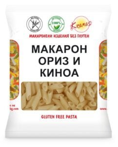 Безглутенова Паста от Ориз и Киноа Макарони 250 гр. - Kramas