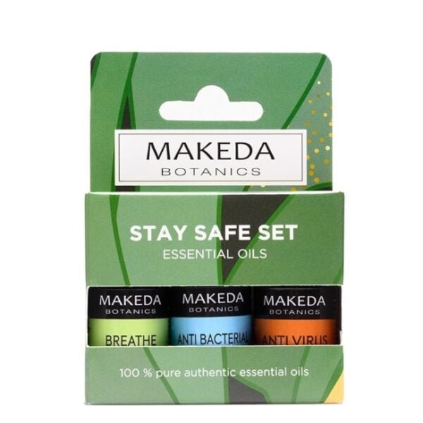 Комплект За Ароматерапия Stay Safe Set включва необходимите масла, за да направи организма по-устойчив в периоди на вируси, да възпрепятства развиването на инфекции oт biobabycare.bg