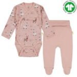 Комплект Боди И Ританки от сертифициран органичен памук  Global Organic Textile Standard (GOTS) oт biobabycare.bg