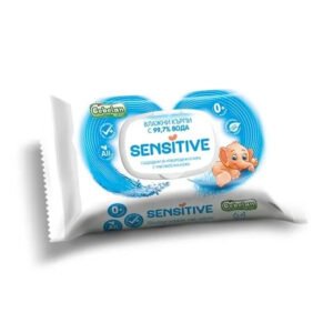 Бебешки Мокри Кърпички Sensitive с 99,7% Вода x 64 - bebelan